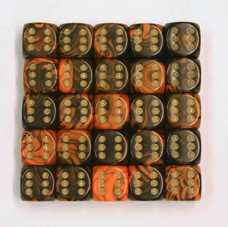 15mm Oblivion Spot Dice - Pack of 25 Orange